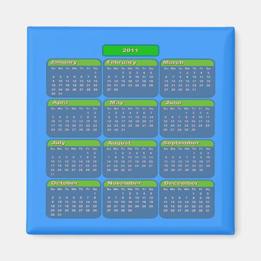 Magnet du calendrier 2011 (Devant)