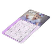 Magnet du calendrier photo de famille de violet 20 (Côté Gauche)