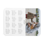 Magnet du calendrier photo moderne 2021 (Horizontal)