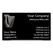 Magnet du Carte de visite d'icônes Harpe (devant)