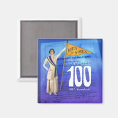 Magnet du centenaire du suffrage féminin (Recto/Verso)