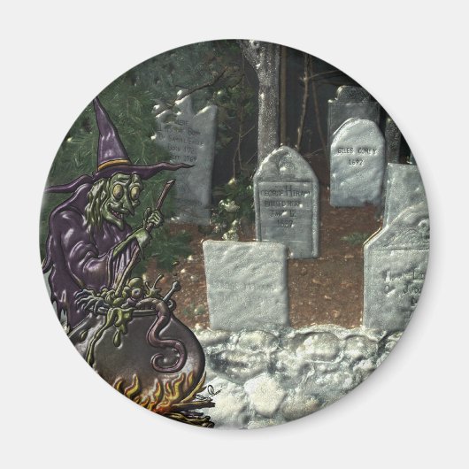 Magnet du cimetière de sorcière (Devant)