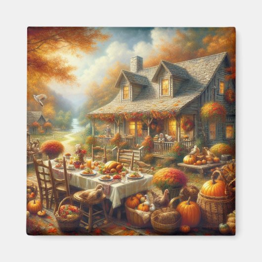 Magnet du dîner de Thanksgiving (Devant)