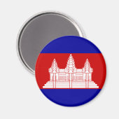Magnet du drapeau cambodgien (Recto/Verso)