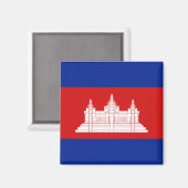 Magnet du drapeau cambodgien (Recto/Verso)