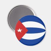 Magnet du drapeau cubain Fisheye (Recto/Verso)