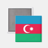 Magnet du drapeau d'Azerbaïdjan (Recto/Verso)