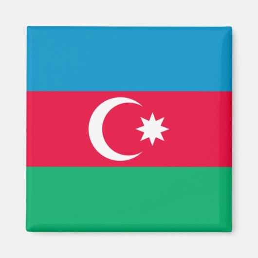 Magnet du drapeau d'Azerbaïdjan (Devant)