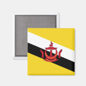 Magnet du drapeau de Brunei (Recto/Verso)