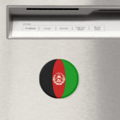 Magnet du drapeau de Fisheye en Afghanistan (In Situ (Lave-vaisselle))
