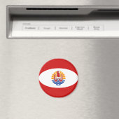 Magnet du drapeau de Fisheye en Polynésie français (In Situ (Lave-vaisselle))