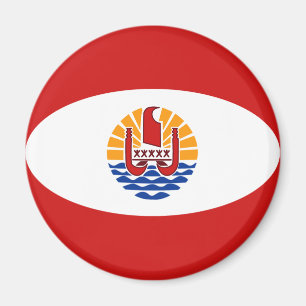 Magnet du drapeau de Fisheye en Polynésie français