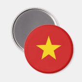 Magnet du drapeau de la Fisheye du Vietnam (Recto/Verso)