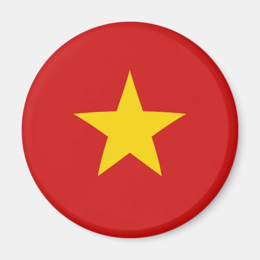Magnet du drapeau de la Fisheye du Vietnam (Devant)