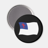 Magnet du drapeau de la religion chrétienne (Recto/Verso)