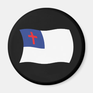Magnet du drapeau de la religion chrétienne