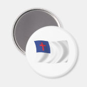 Magnet du drapeau de la religion chrétienne (Recto/Verso)