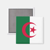 Magnet du drapeau de l'Algérie (Recto/Verso)