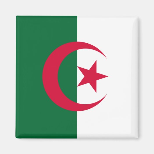 Magnet du drapeau de l'Algérie (Devant)