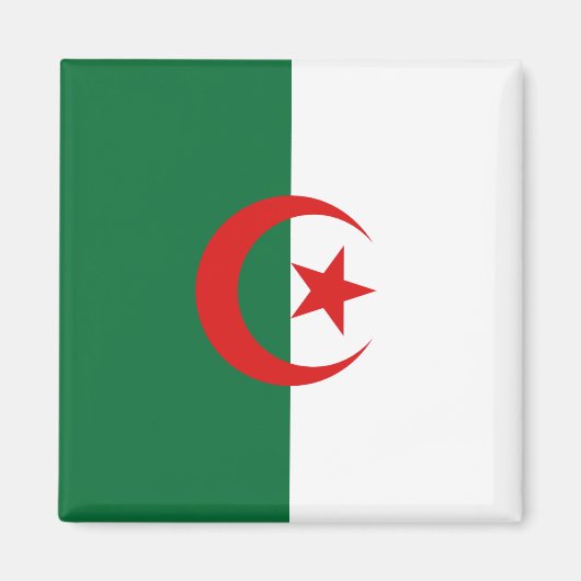 Magnet du drapeau de l'Algérie (Devant)