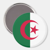 Magnet du drapeau de l'Algérie (Recto/Verso)