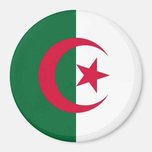 Magnet du drapeau de l'Algérie (Devant)