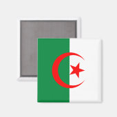 Magnet du drapeau de l'Algérie (Recto/Verso)
