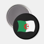 Magnet du drapeau de l'Algérie (Recto/Verso)
