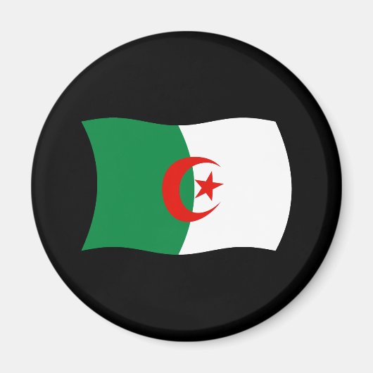 Magnet du drapeau de l'Algérie (Devant)