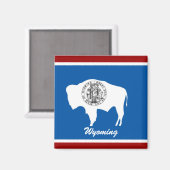 Magnet du drapeau de l'État du Wyoming (Recto/Verso)