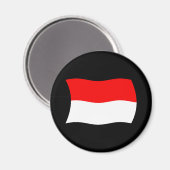 Magnet du drapeau de l'Indonésie (Recto/Verso)
