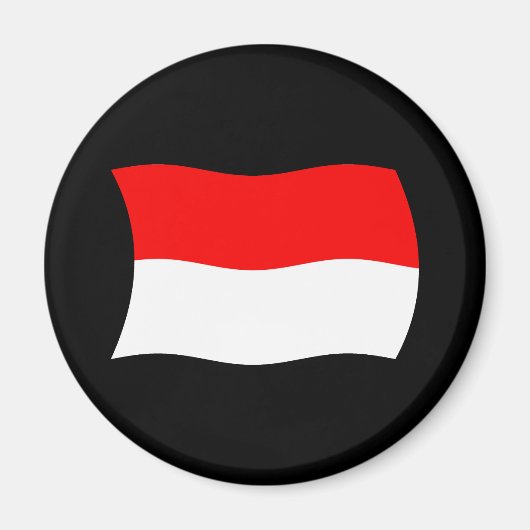 Magnet du drapeau de l'Indonésie (Devant)