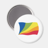 Magnet du drapeau de Lingua Franca Nova (Recto/Verso)