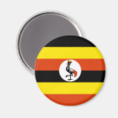 Magnet du drapeau de l'Ouganda (Recto/Verso)