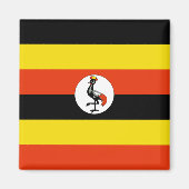 Magnet du drapeau de l'Ouganda (Devant)
