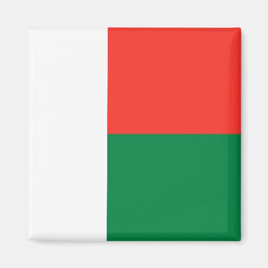 Magnet du drapeau de Madagascar (Devant)