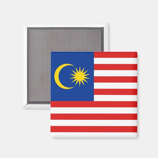 Magnet du drapeau de Malaisie (Recto/Verso)