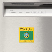 Magnet du drapeau de Washington (In Situ (Lave-vaisselle))