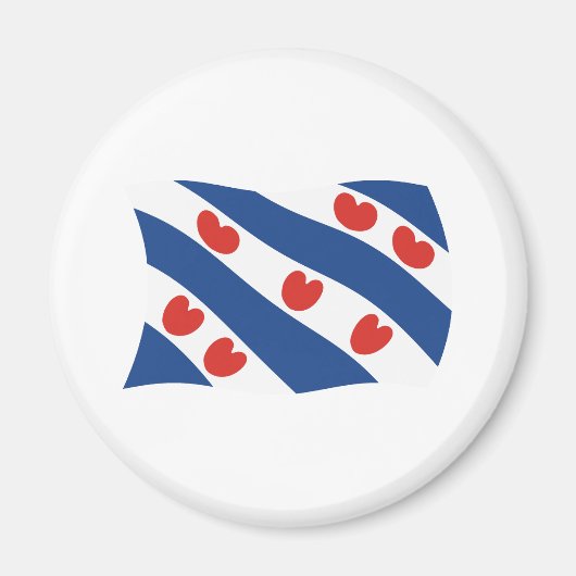 Magnet du drapeau des Frisians (Devant)