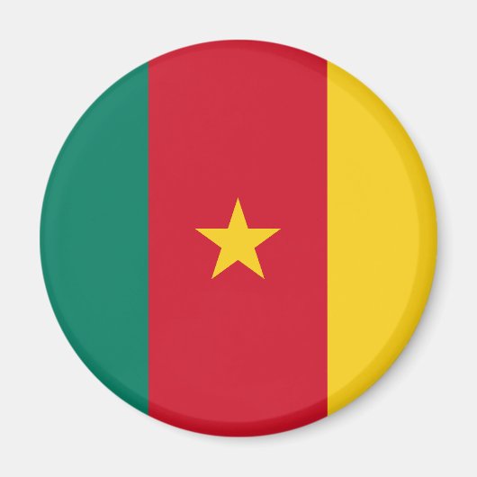 Magnet du drapeau du Cameroun (Devant)