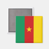 Magnet du drapeau du Cameroun (Recto/Verso)