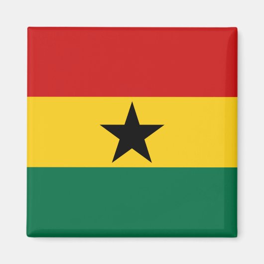 Magnet du drapeau du Ghana (Devant)