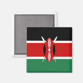 Magnet du drapeau du Kenya (Recto/Verso)