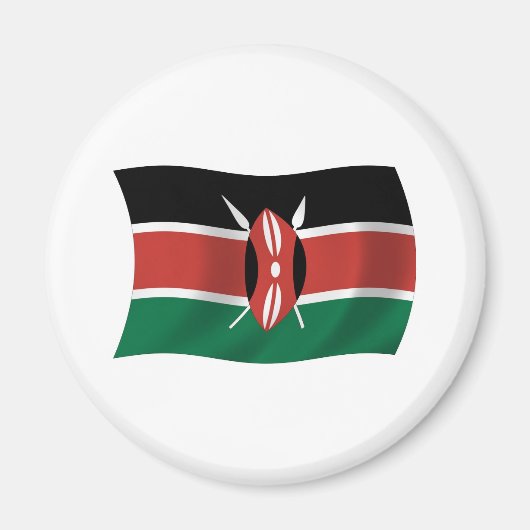 Magnet du drapeau du Kenya (Devant)