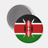 Magnet du drapeau du Kenya (Recto/Verso)