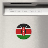 Magnet du drapeau du Kenya (In Situ (Lave-vaisselle))