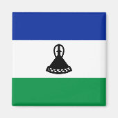 Magnet du drapeau du Lesotho (Devant)