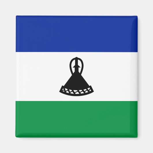 Magnet du drapeau du Lesotho (Devant)