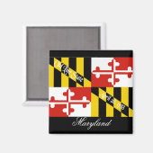 Magnet du drapeau du Maryland (Recto/Verso)