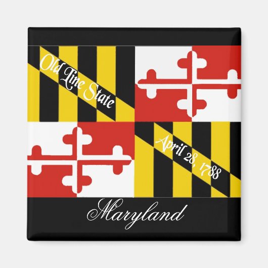 Magnet du drapeau du Maryland (Devant)